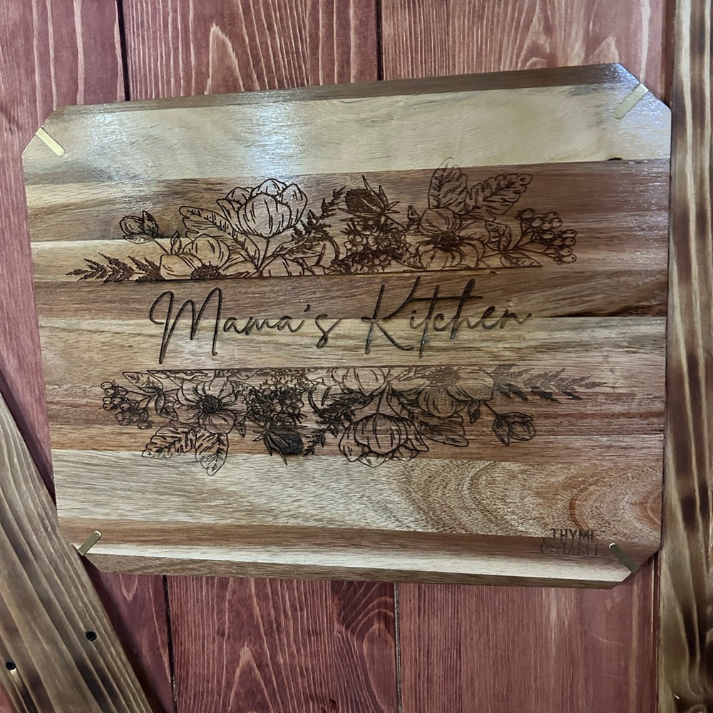 Hand engraved cutting board!